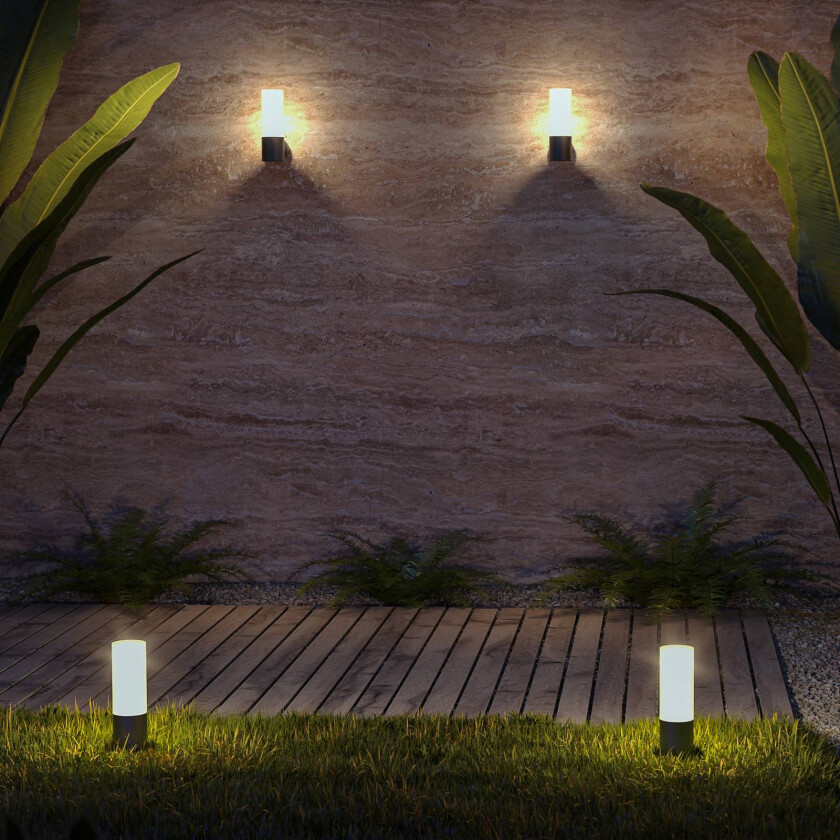 Willis sokkellampe, grå