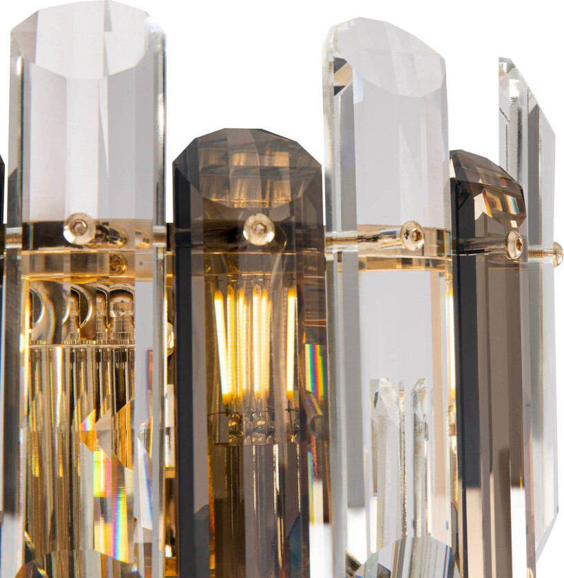 Flare vegglampe med krystalldekorasjon