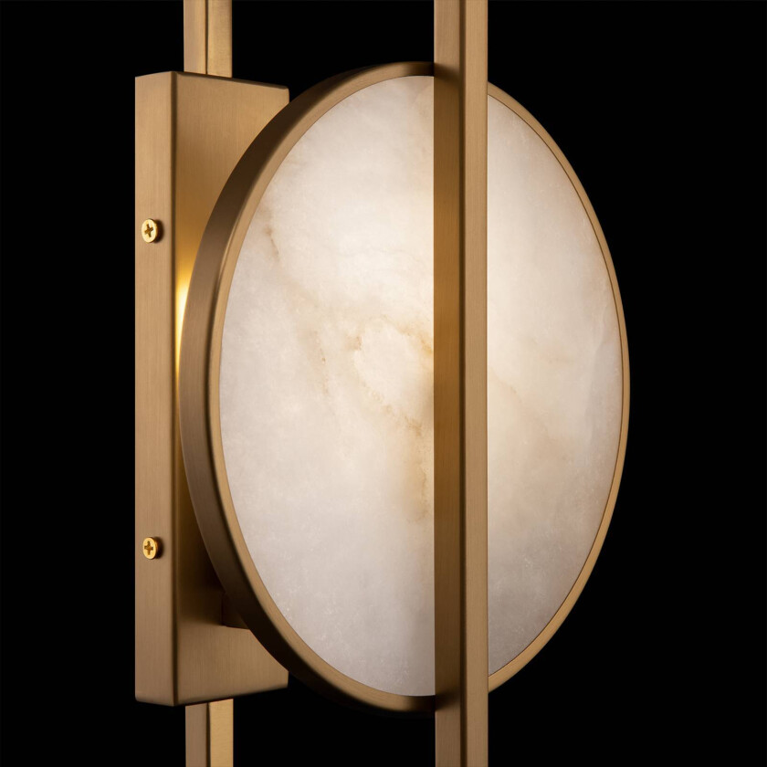 Marmo vegglampe i gull med marmor