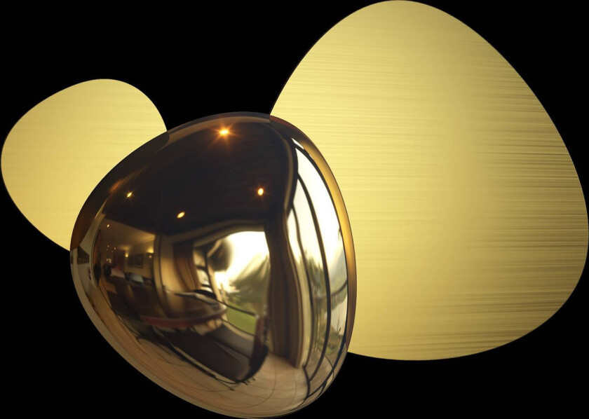 Jack-stone LED-vegglampe, 36,6 cm, gull