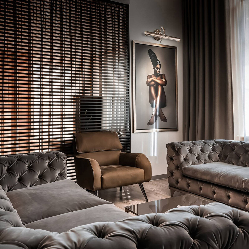 Picasso vegglampe, bildelampe i gull