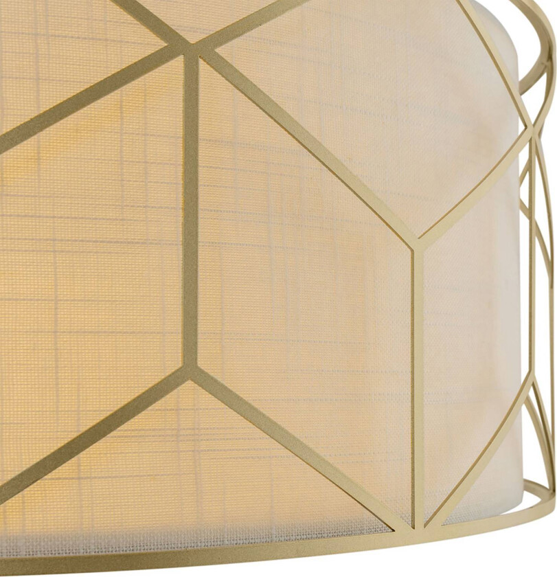 hengelampe Messina, Ø 45 cm, beige, lin