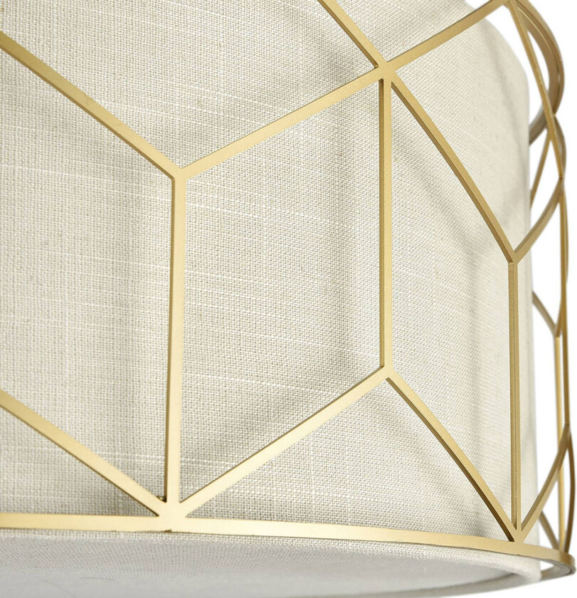 taklampe Messina, Ø 57 cm, beige, lin