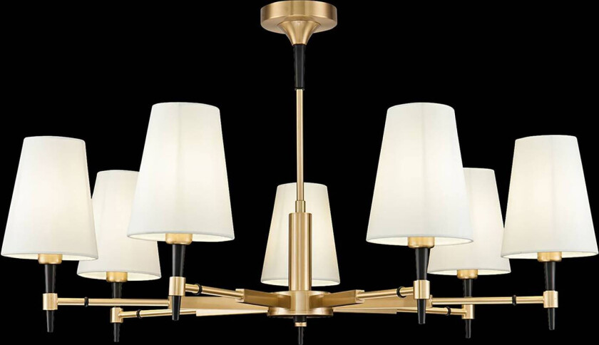 Zaragoza lysekrone 7 lyskilder tekstilskj