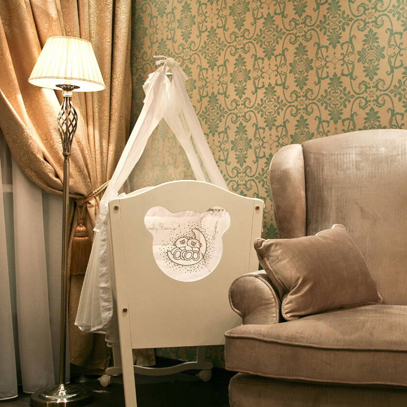 Grace gulvlampe 1 lyskilde messing/beige