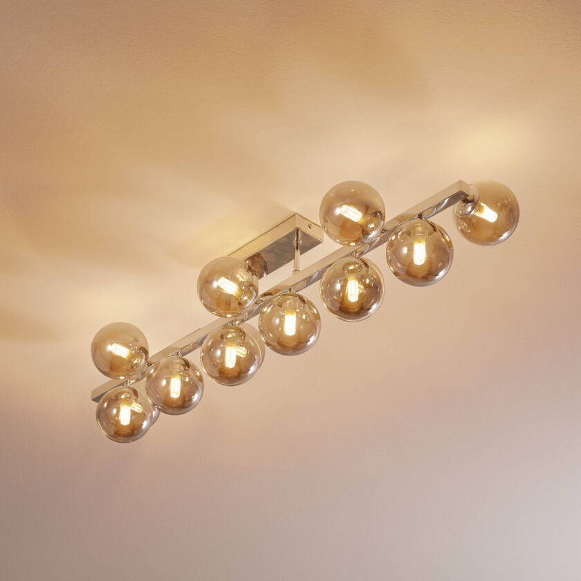 Dallas vegglampe krom, 13 lyskilder