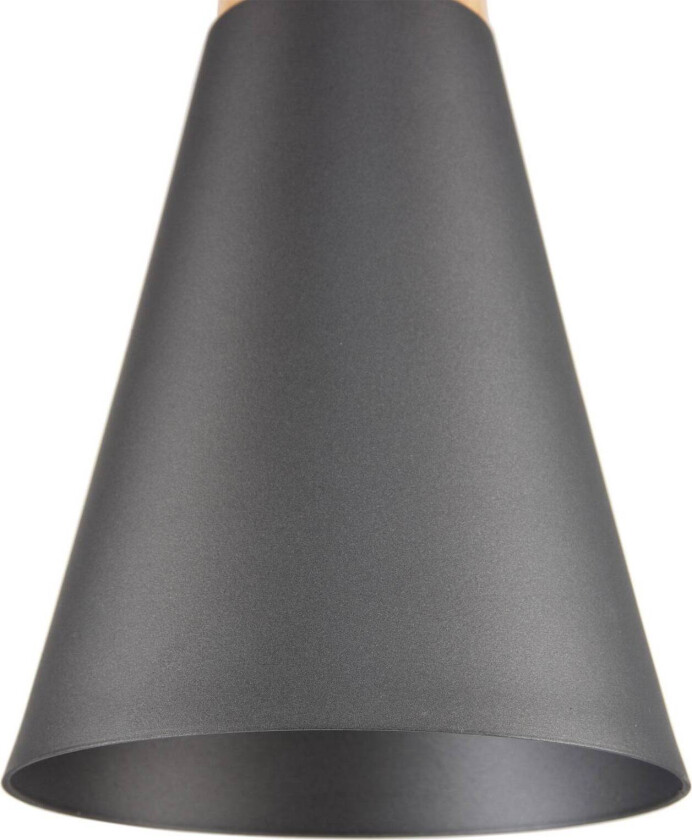 Bicones hengelampe svart, Ø 14 cm