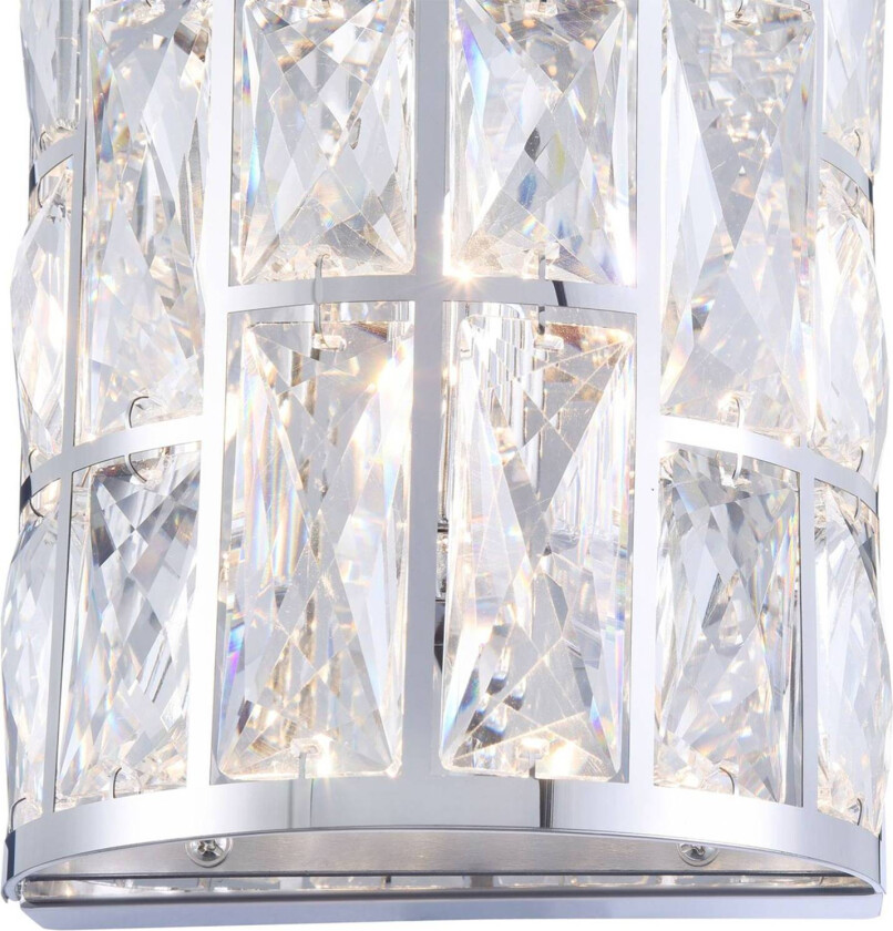 Gelid vegglampe med krystallglass-skiver