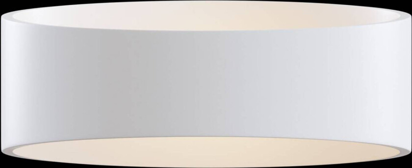 Trame LED-vegglampe, oval form i hvit