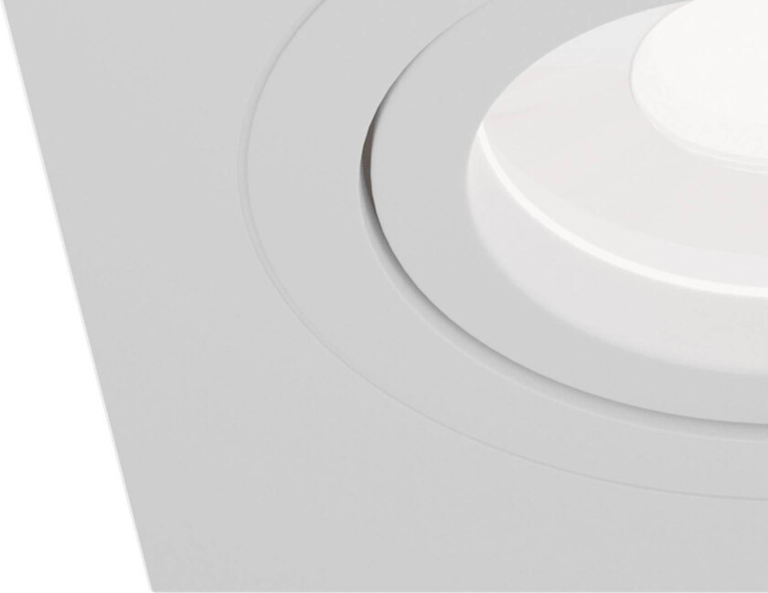 Atom downlight, GU10, hvit, kantet ramme