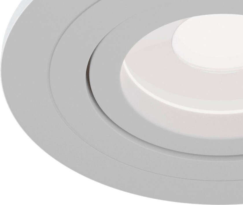 Atom downlight, GU10, hvit, rund ramme