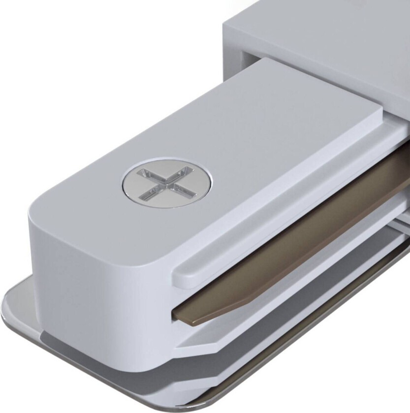 Skinnekontakt, stiv 1-fase skinne, hvit