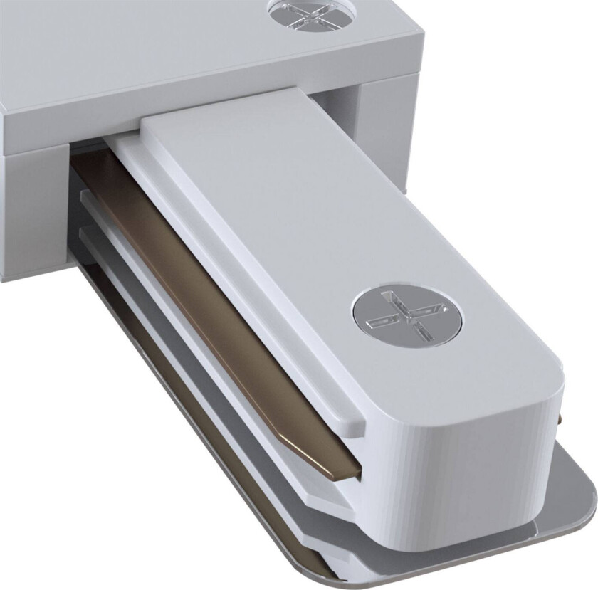 L-koblingsskinne, 1-fase skinne, hvit