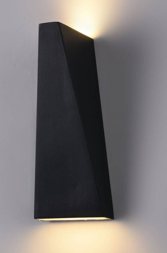 Utendørs LED-vegglampe Times Square svart