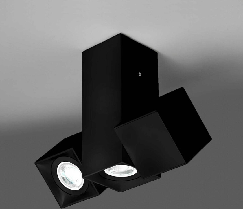 Milan Dau Spot taklampe 3 lyskilder svart