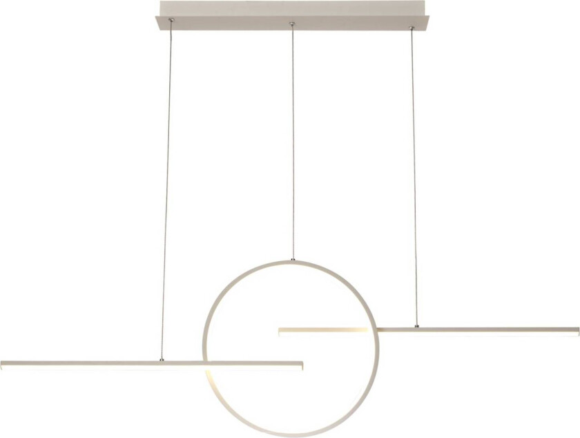 LED-pendellampe Kitesurf, tre lys, hvit