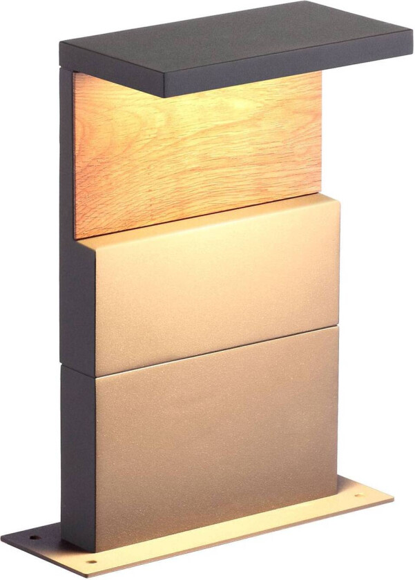 Ruka LED-sokkelbelysning med treelement, 35 cm