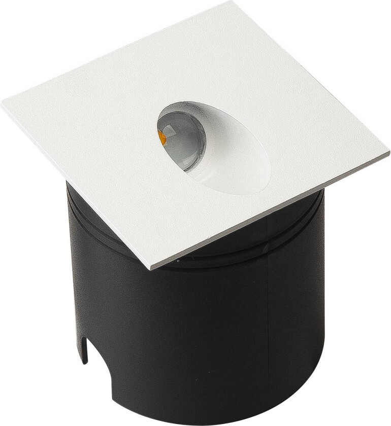 LED-innfellingslampe Aspen IP65, kantet, hvit