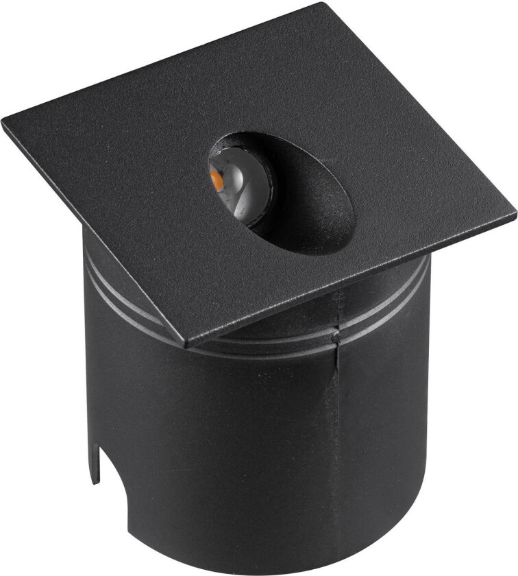 LED innfelt lys Aspen IP65, kantet, svart