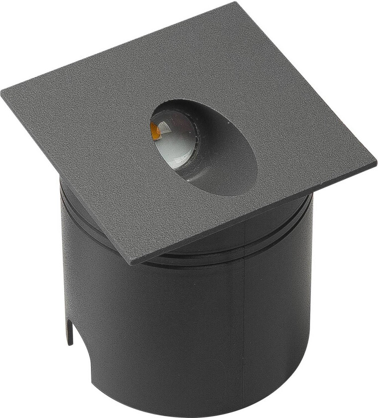 LED innfelt lys Aspen IP65, kantet, mørk grå