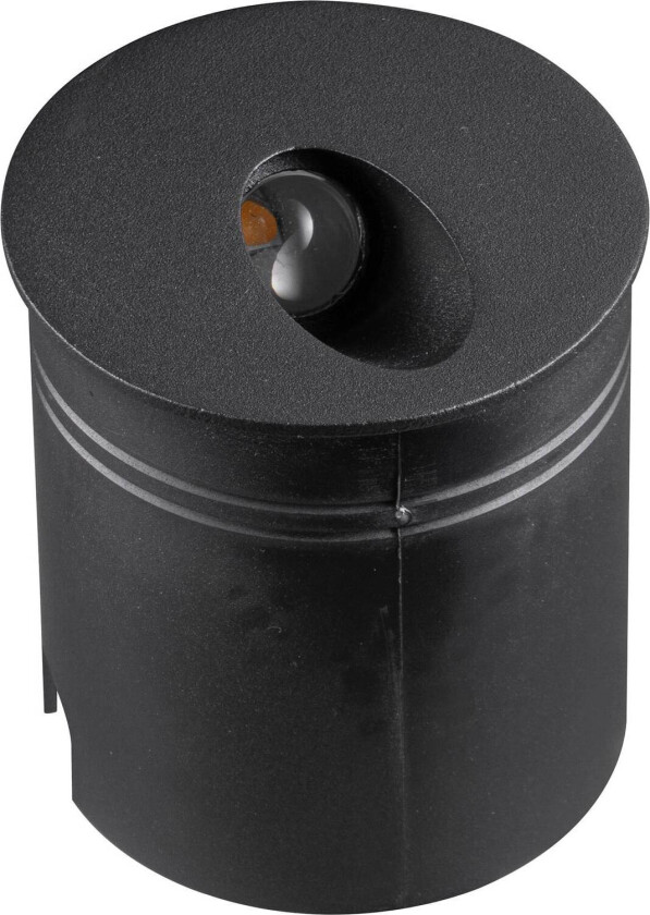 LED innfelt lys Aspen IP65, rund, svart
