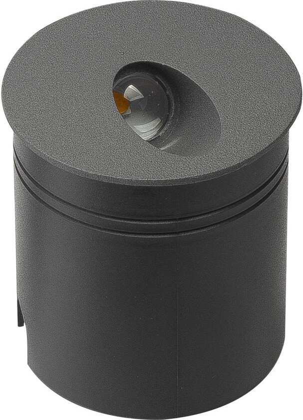 LED innfelt lys Aspen IP65, rund, mørk grå