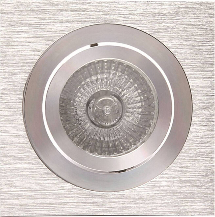 Innfelt lampe Básico, kantet, nikkel satinert