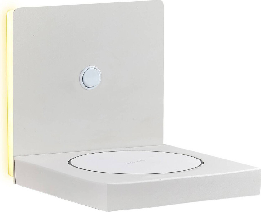 Zanzibar LED-vegglampe med ladestasjon, hvit