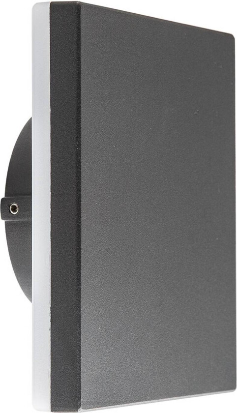 LED utendørs vegglampe Bora kantet, mørk grå