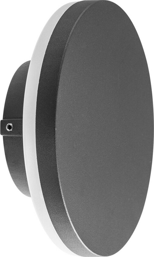 LED utendørs vegglampe Bora rund, mørk grå