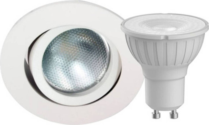 DecoclicSet LED-downlight GU10 5W hvit