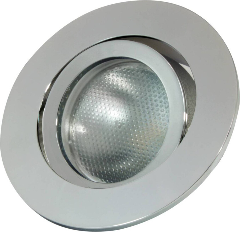 LED-innfellingsring Decoclic GU10/GU5.3, rund, sølv