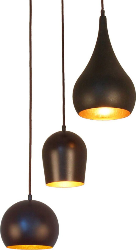 Solo pendellampe, rund med tre lyskilder