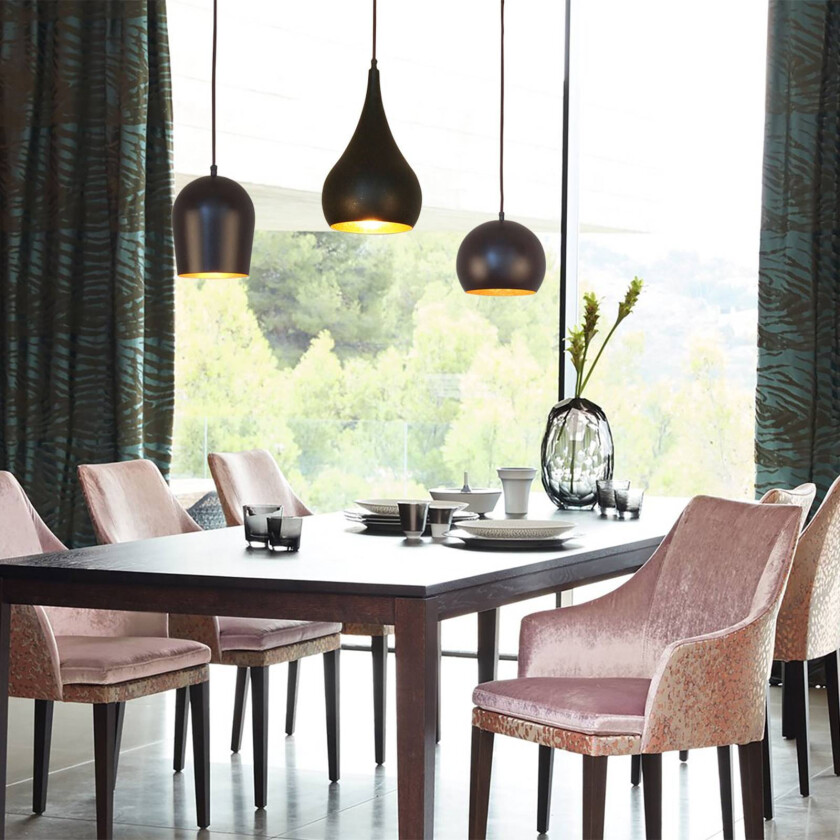 Solo pendellampe, avlang med tre lamper