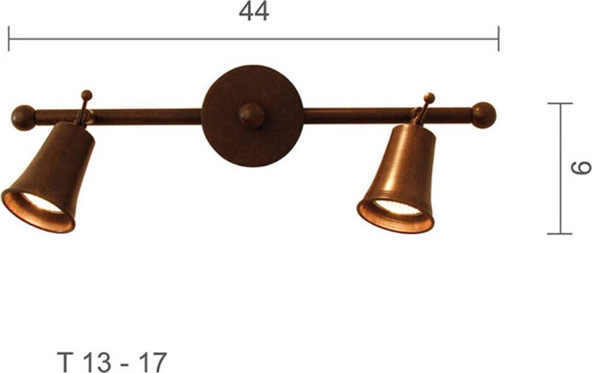 Pusta veggspot, 2 lyskilder