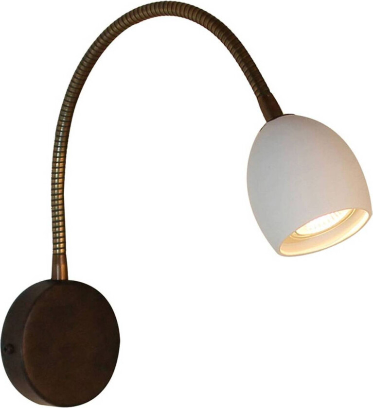 Provence matt vegglampe med fleksarm