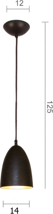Solo Tul14 hengelampe i brun-svart