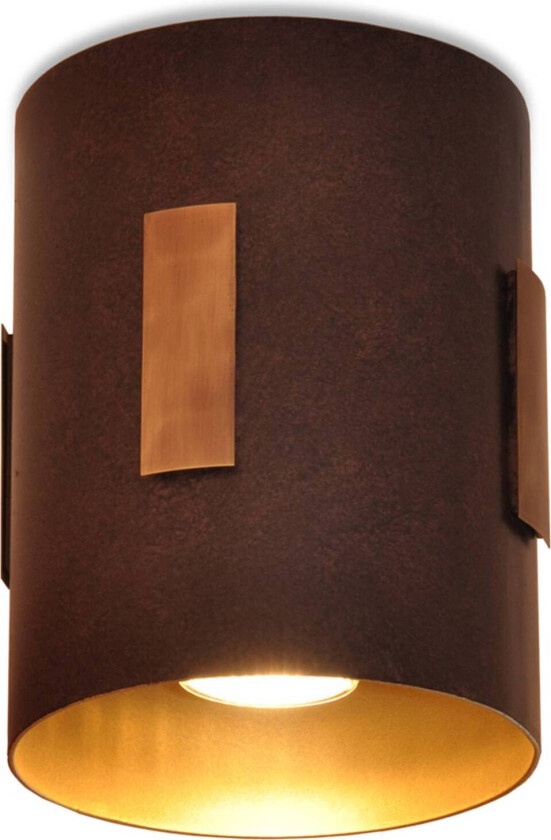 Solo taklampe brun/svart/gull