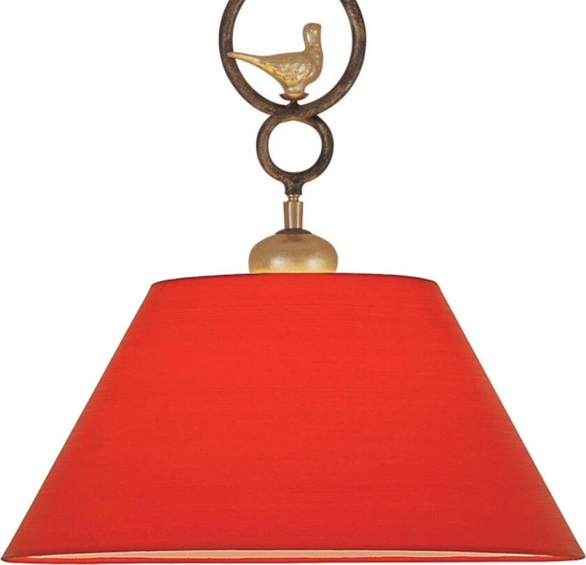 Dekorativ hengelampe PROVENCE CHALET, rød