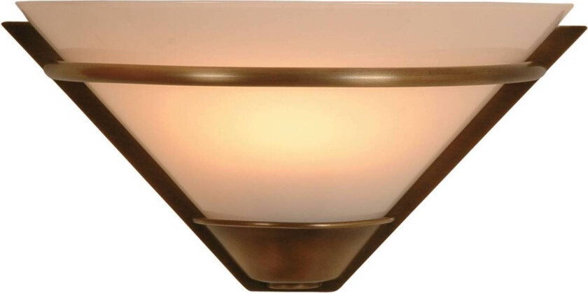 Anno 1900 vegglampe, brunert messing