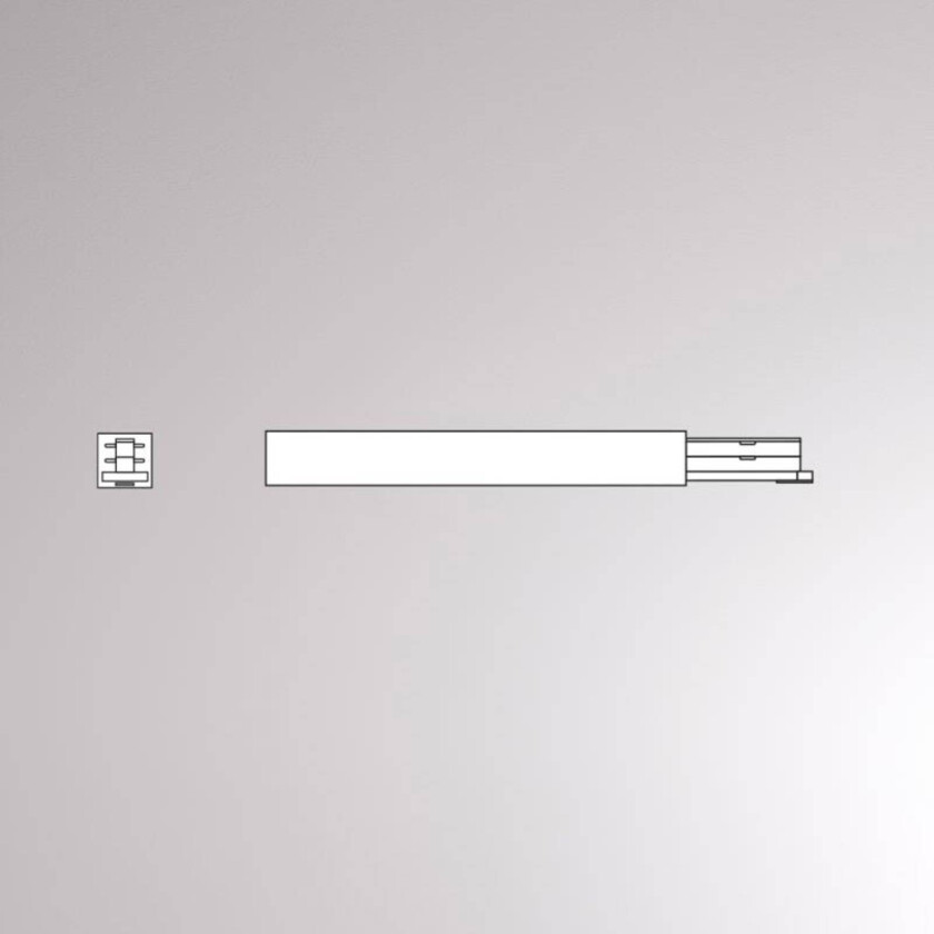 Endetilkobling for Volare 2-fase skinne, hvit