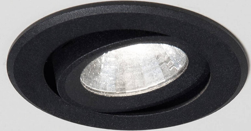 Agon Round LED innfelt spotlight 3 000K 40° svart