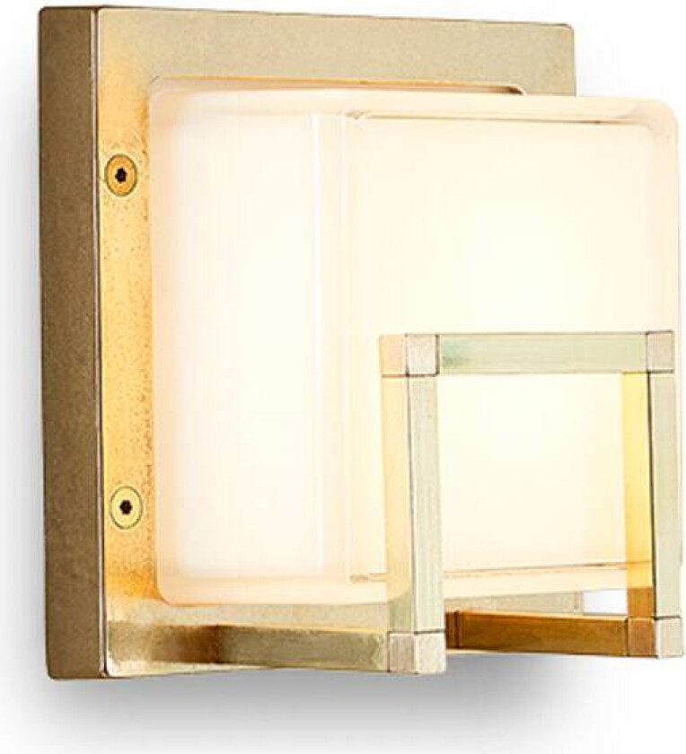 Utendørs LED-vegglampe Ice Cubic 3407, natur