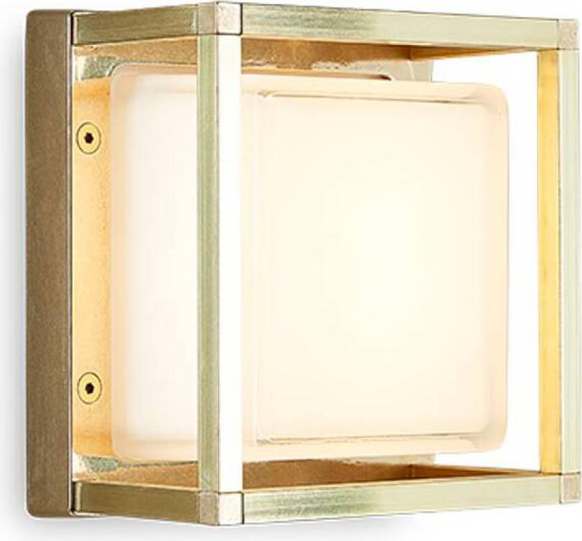 Utendørs LED-vegglampe Ice Cubic 3404, natur