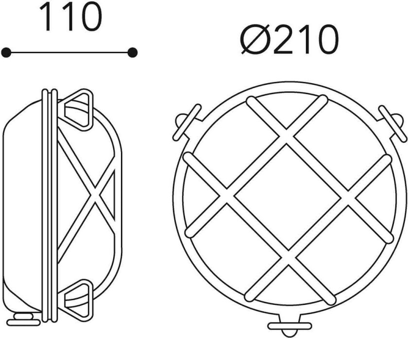 Tortuga 200.20 vegglampe, rund, nikkel/opal
