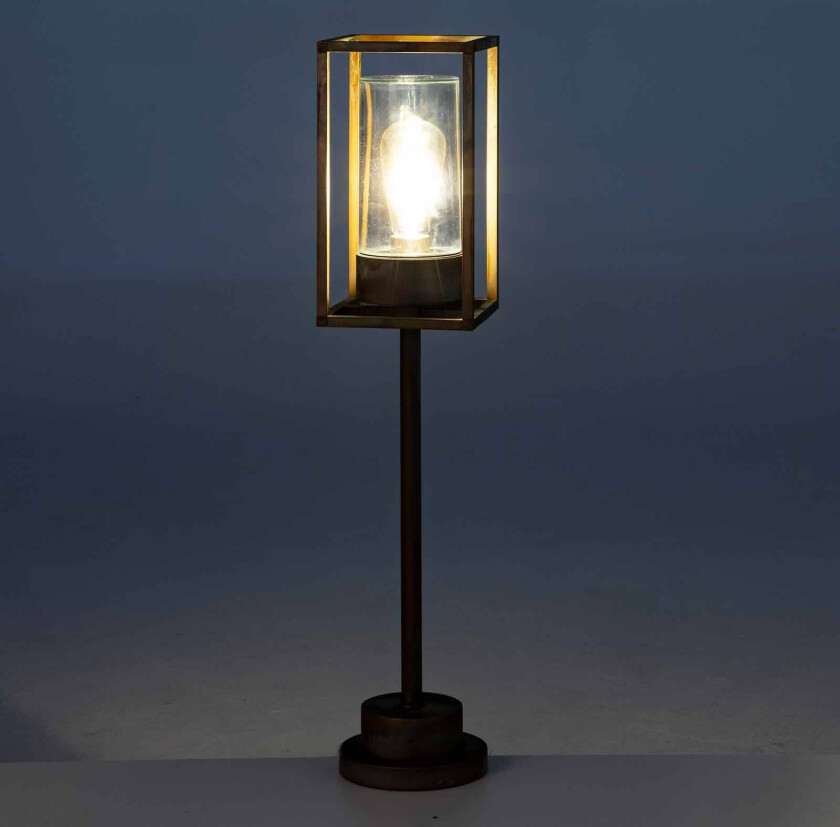 Cubic³ 3370 veilampe antikk messing/klar