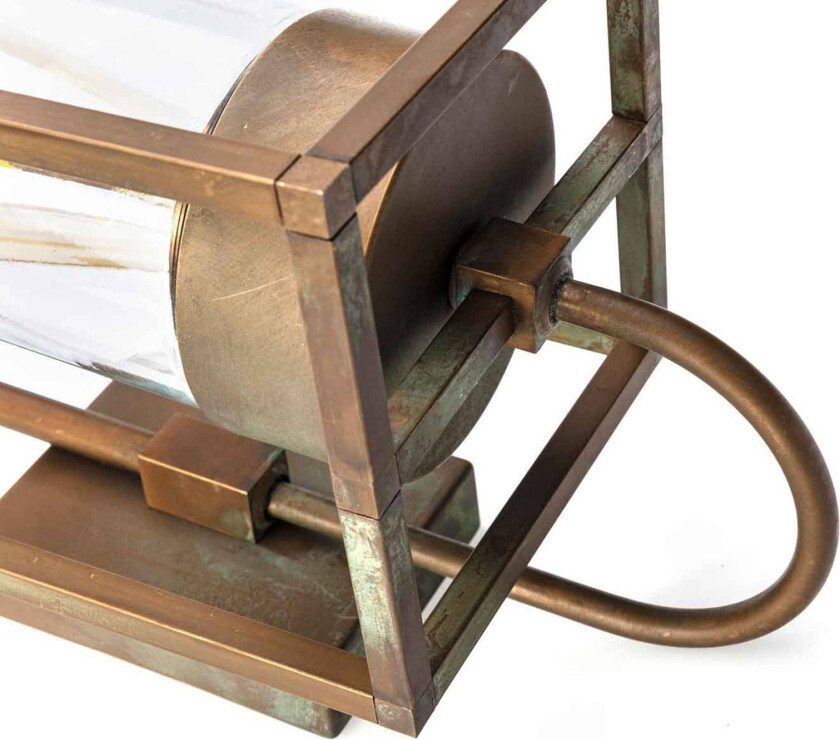 Cubic³ 3362 utendørs vegglampe antikk messing/klar