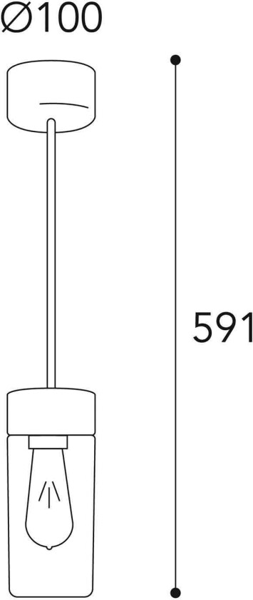 Silindar 3358 hengelampe, antikk messing/opal