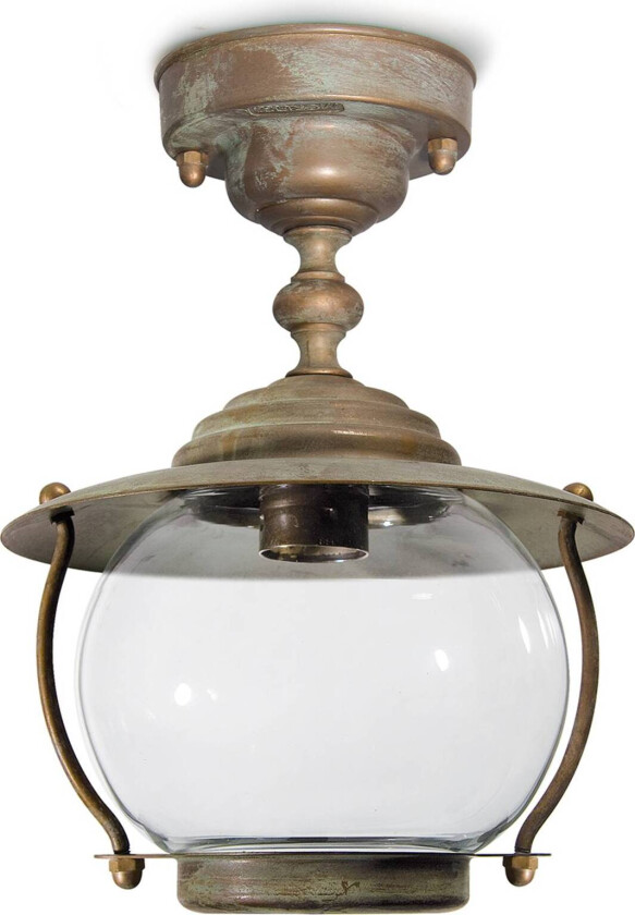 Taklampe Olivia i antikk messing