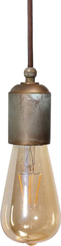 Allen pendellampe, antikk messing, 1-lampe